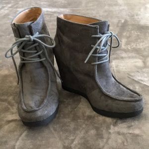 Grey suede bootie